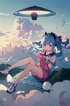 空飛ぶわたあめ