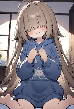メカクレ少女