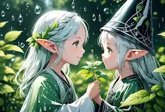 森の雫と緑の妖精
