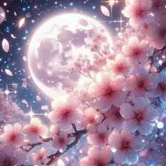 桜と満月