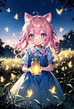 光るちょうちょ