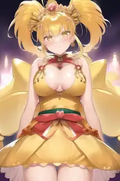黄色ドレスギャル