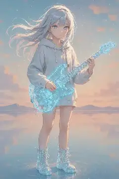 透明ギターの湖畔メロディー