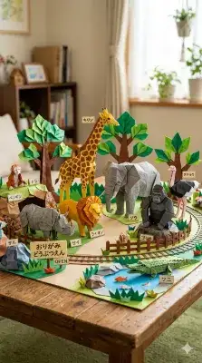 折り紙の動物園
