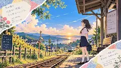 黄昏の駅で、明日を待つ