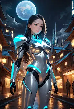 月夜のサイボーグお姉さん