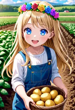 Alice working in the farm