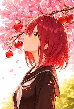 桜とチェリーが交わる春の午後