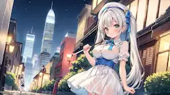 星空の下の白銀の巨人