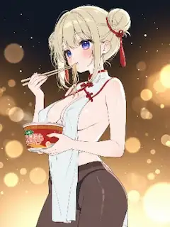 光の中のチーパオラーメン