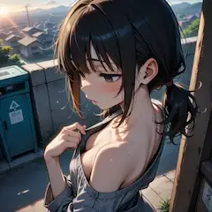 夏の胸チラ