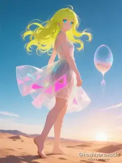 砂漠に咲く、逆光の幻影
