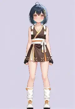 立ち絵_004_青髪少女の伝統装束