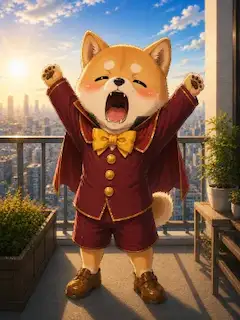 柴犬の魔法使い・異世界2日目の朝