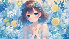 夢のようなレモンの庭で微笑み