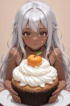 白髪少女の甘いサプライズ