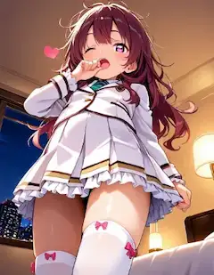 今日のロリ白ブレザー美少女♥