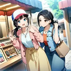 「ねぇ、これ似合う？」