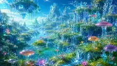 輝く水晶の谷で出会う魔法の瞬間