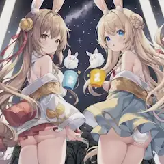 うさみみ星見る