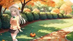 秋の果実と銀髪の微笑み