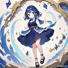 輝く青の魔法少女