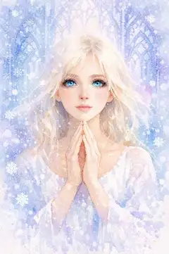 氷の聖堂で祈る雪の乙女
