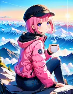 山頂でブレイクタイム