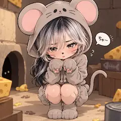 子/ねずみ(レージュ)