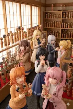 こけし博物館（おま好きガールズ×こけし）