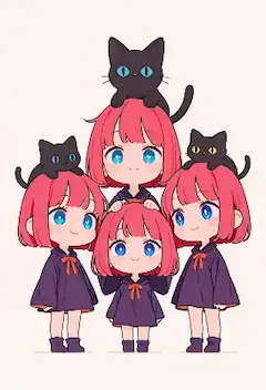 黒猫の塔と五人の小さな魔女たち