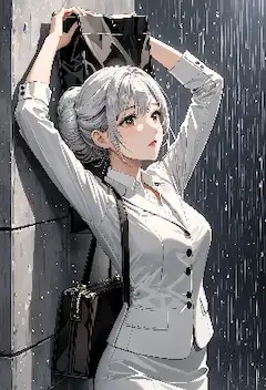 カバンと雨