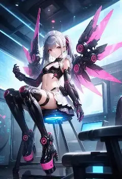 ピンク翼のサイバーエンジェル