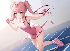 ピンクのアスリート