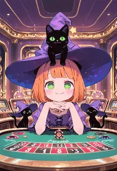 魔女と黒猫たちのラッキーカジノナイト