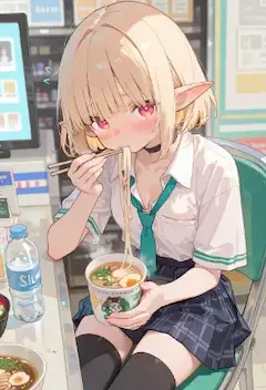 コンビニで