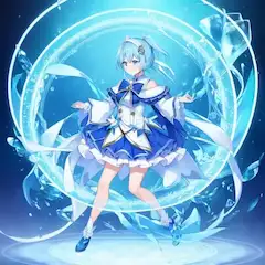 青い炎を放つ魔法少女