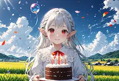 黄金の草原で灯るエルフの誕生日