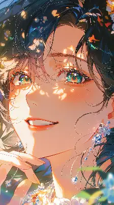 幸せな笑顔の彼女
