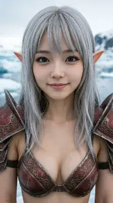 氷の守護エルフの微笑み