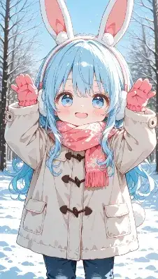 雪ウサギ