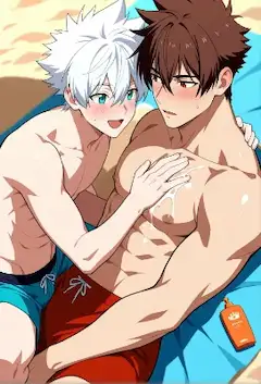 遠慮しないで、ほら塗るよ～。