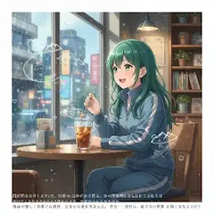 雨の街で紡ぐ緑髪少女の夢