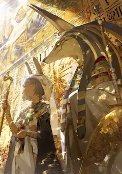 古代エジプト神話抽象画