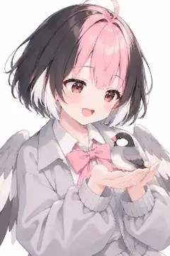 天使の少女と小鳥の優しい時間