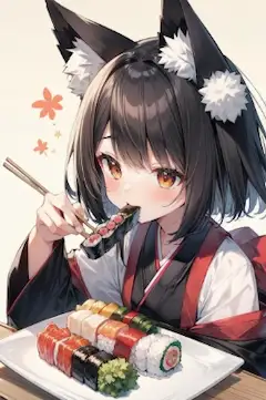 お稲荷様が食べる寿司