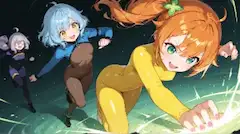 青タイツ・黃タイツ・黒タイツ