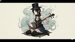 三味線を弾くうちの子