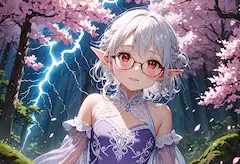 桜の森で目覚める雷のエルフ