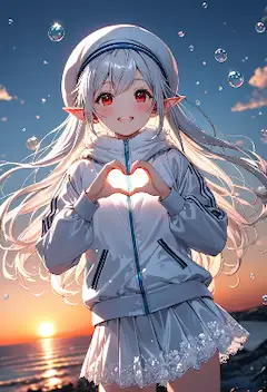 夕陽に輝くエルフの恋の約束